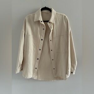 NWOT Cream Shacket